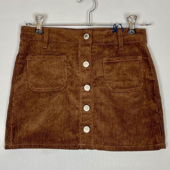 NWT Wallflower Girl Set Faux Twinset Chocolate Brown Corduroy Skirt Sz 10 - Picture 4 of 7